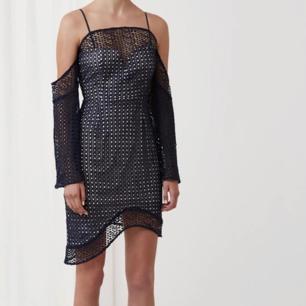 🅽🅴🆆 KEEPSAKE the label Easy Love retro asymmetrical bell sleeve mini dress, S - Picture 8 of 13